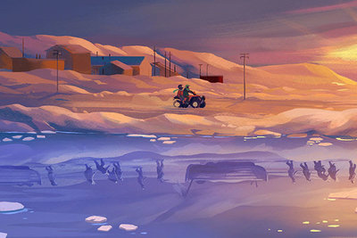 Screenshot aus dem Spiel "Inua – A Story in Ice and Time"; Bild: Arte Experience