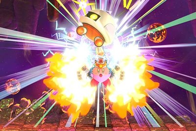 Bunte Explosion um Kirby.