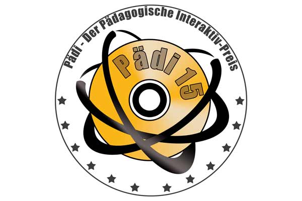 Logo: Pädagogischer Medienpreis 2015; Bild: SIN – Studio im Netz e.V.