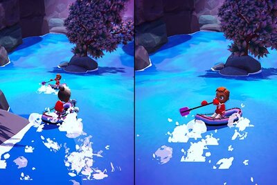Figuren sitzen in Kanus im Spiel "Instant Sports 2"; Bild: Maximum Entertainment France Figuren sitzen in Kanus im Spiel "Instant Sports 2"; Bild: Maximum Entertainment France