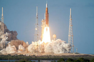 Start der Artemis II; Bild: NASA/Brandon Hancock Start der Artemis II; Bild: NASA/Brandon Hancock