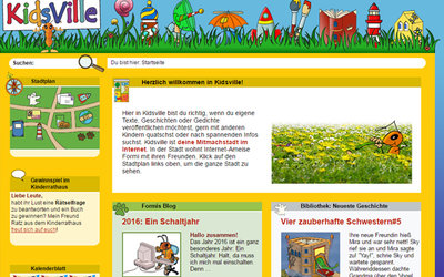 Screenshot www.kidsville.de