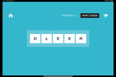Screenshot aus "Word Puzzle Quiz"; Bild: Zeec