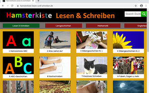 Screenshot: www.hamsterkiste-lesen-und-schreiben.de