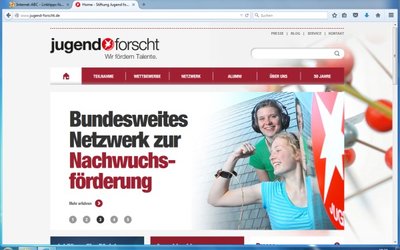 Screenshot: www.jugend-forscht.de