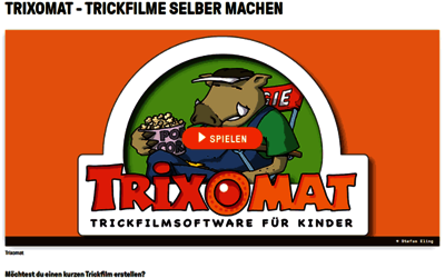 Trixomat, Trickfilmsoftware für Kinder; Bild: Stefan Eling / www.hanisauland.de