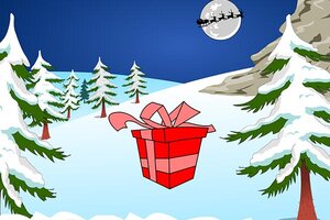 Geschenk in Winterlandschaft; Bild: Internet-ABC Geschenk in Winterlandschaft; Bild: Internet-ABC