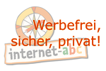 Logo Internet-ABC und der Schriftzug "Werbefrei, sicher und privat"
