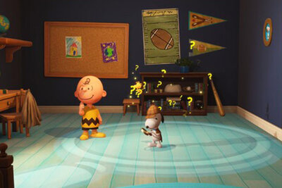 Hinweissuche mit Snoopy, Woodstock und Charlie im Spiel "Snoopy & The Great Mystery Club"; Bild: GameMill Entertainment