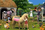 Sims mit Pferden vor dem Stall