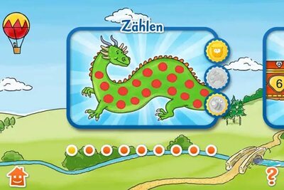 Drache mit roten Punkten im Spiel "Conni Mathe 1. Klasse"; Bild: Carlsen Verlag Drache mit roten Punkten im Spiel "Conni Mathe 1. Klasse"; Bild: Carlsen Verlag