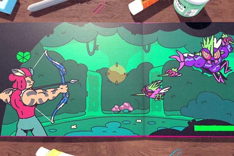 Bilderbuch im Spiel "Der kühne Knappe"; Bild: Devolver Digital Bilderbuch im Spiel "Der kühne Knappe"; Bild: Devolver Digital