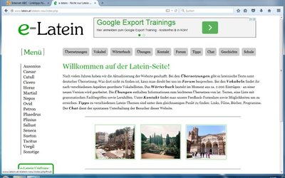 Screenshot: www.latein.at/elatein-neu/index.php