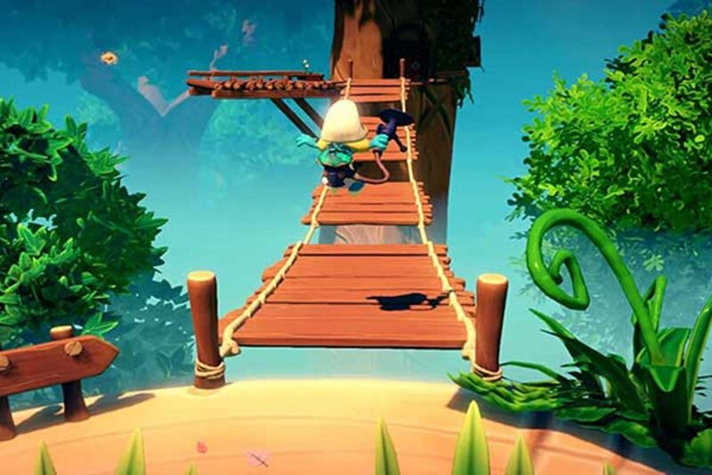 Screenshot aus dem Spiel "Die Schlümpfe Mission Blattpest"