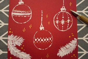 Karte wird verziert; Bild: Internet-ABC