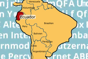 Karte von Südamerika/Ecuador; Bild: Internet-ABC