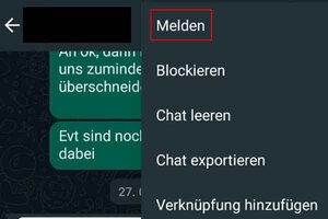 Inhalte melden bei WhatsApp