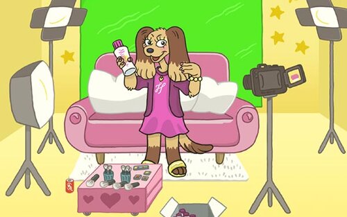 Eine Influencerin bei der Arbeit