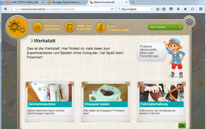 Screenshot: http://www.meine-forscherwelt.de/forschergarten/#/werkstatt/