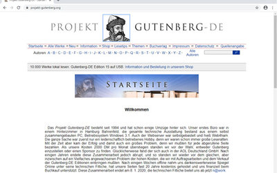 Screenshot: www.projekt-gutenberg.de