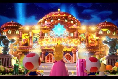 Prinzessin Peach vor einem Schloss; Nintendo