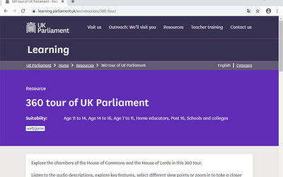 Screenshot: learning.parliament.uk/...