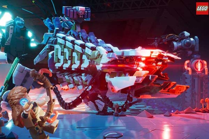 Maschine mit rotem Licht im Spiel "LEGO Horizon Adventures"; Bild: Sony Interactive Entertainment Maschine mit rotem Licht im Spiel "LEGO Horizon Adventures"; Bild: Sony Interactive Entertainment