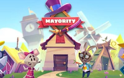 Maus und Hase neben einem Haus im Spiel "Mayority"; Bild: World of Tomorrow Maus und Hase neben einem Haus im Spiel "Mayority"; Bild: World of Tomorrow