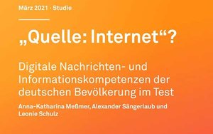 Screenshot Titelblatt der Studie "Quelle: Internet?"; Bild: Internet-ABC