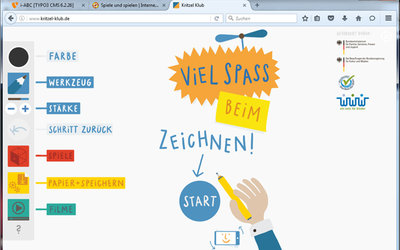 Screenshot: www.kritzel-klub.de