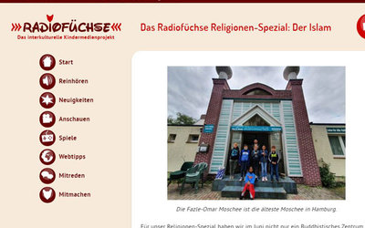 Screenshot der Seite: https://www.radiofuechse.de/allgemein/das-radiofuechse-religionen-spezial-der-islam/