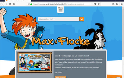 Screenshot: www.max-und-flocke-helferland.de