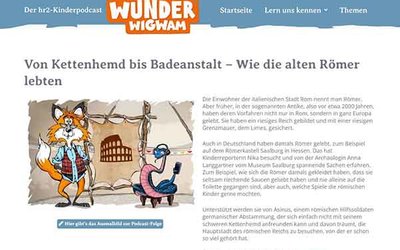 Screenshot: www.wunderwigwam.de/roemer/