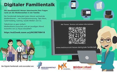 Digitaler Familientalk; Bild: Medienanstalt Hessen