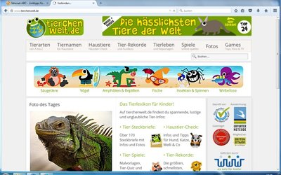 Screenshot: www.tierchenwelt.de