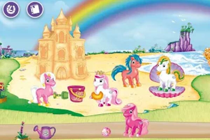 Ponys an einem Schloss im Spiel "Lissy PONY Magische Abenteuer"; Bild: Blue Ocean Entertainment Ponys an einem Schloss im Spiel "Lissy PONY Magische Abenteuer"; Bild: Blue Ocean Entertainment