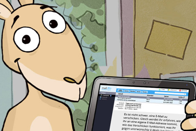 Jumpy schreibt eine E-Mail
