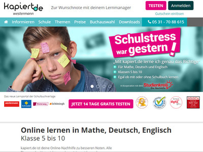 Screenshot der Internetseite; Bild: Westermann Verlagsgruppe