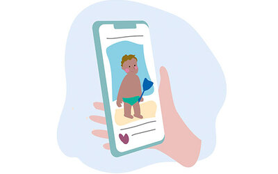 Foto von Kind am Strand; Bild: Kinderschutzbund Bundesverband e.V.