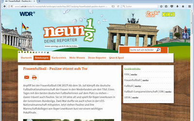 Screenshot: www1.wdr.de/kinder/tv/neuneinhalb/sendungen/rueckschau/2017/sendung-frauenfussball-pauline-stuermt-aufs-tor100.html