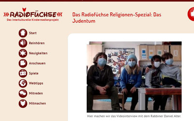 Screenshot der Seite: https://www.radiofuechse.de/allgemein/das-radiofuechse-religionen-spezial-das-judentum/