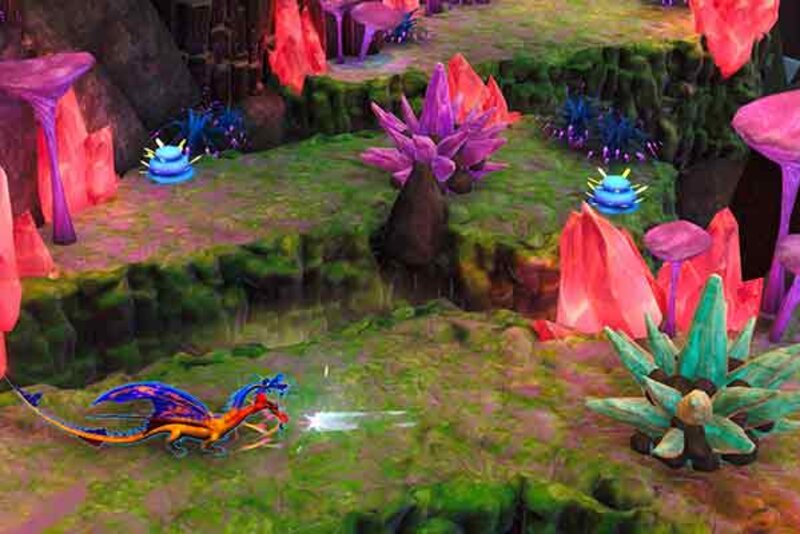 Screenshot aus dem Spiel "Dragons Legenden der 9 Welten"; Bild: Bandai Namco Phantastische Wesen im Spiel.