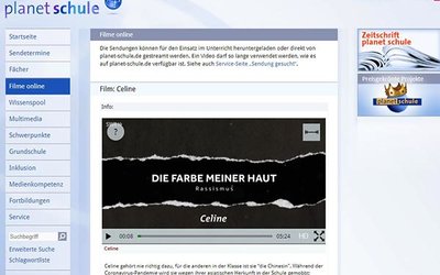 Screenshot: www.planet-schule.de