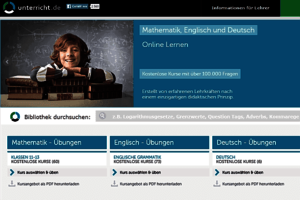 Screenshot der Webseite; Bild: unterricht.de