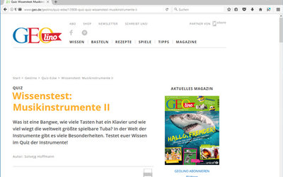Screenshot: www.geo.de/geolino/quiz-ecke/13296-quiz-quiz-musikinstrumente
