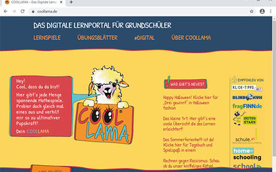 Screenshot: coollama.de