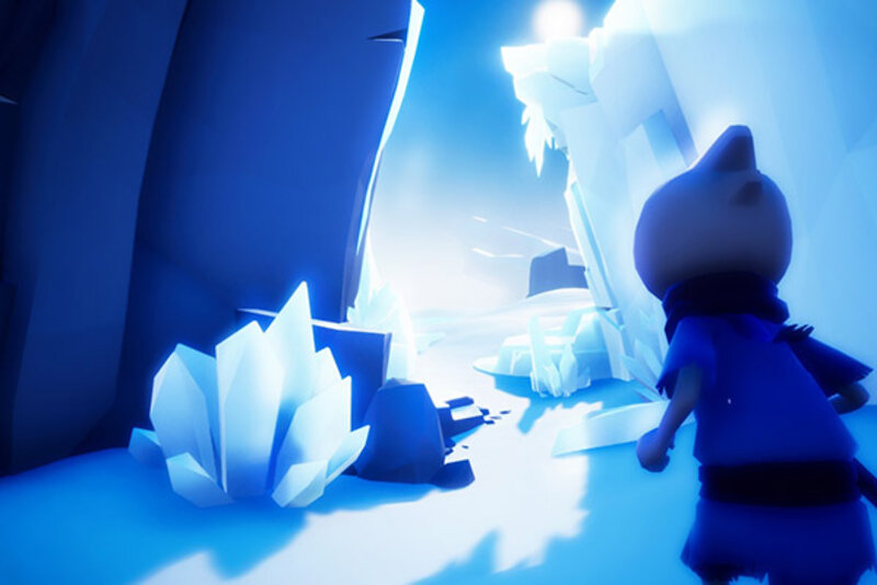 Screenshot aus dem Spiel "Omno"; Bild: Future Friends Games Kind in vereister Landschaft
