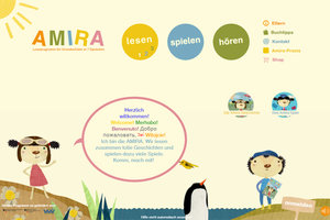 Screenshot der Website www.amira-pisakids.de