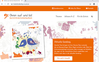 Screenshot: www.kinderfunkkolleg-musik.de