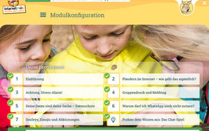 Startseite der Lehrerversion des Moduls; Bild: Internet-ABC